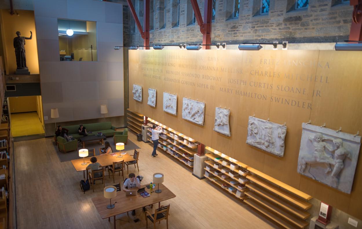 ǿ's distinguished scholars in Archaeology, Classics, and History of Art are recognized on the atrium wall of Carpenter Library.